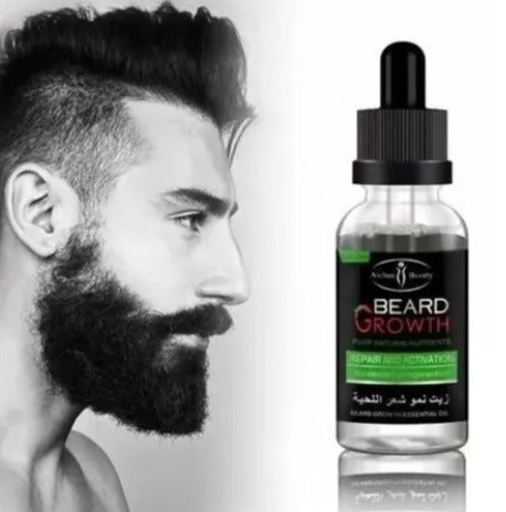 "Sérum Crecimiento de Barba | Aceite Natural para Barba Densa"