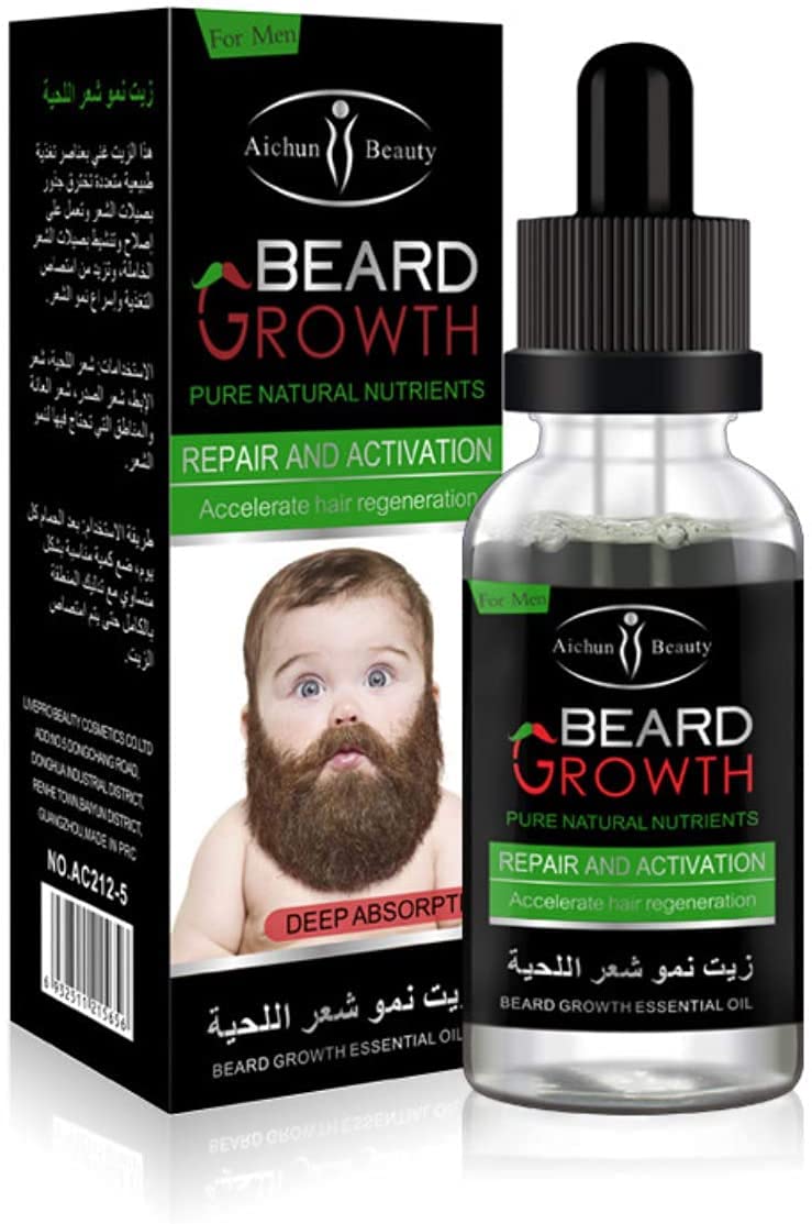"Sérum Crecimiento de Barba | Aceite Natural para Barba Densa"